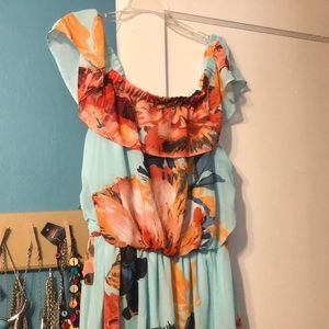 Off the shoulder full length dress